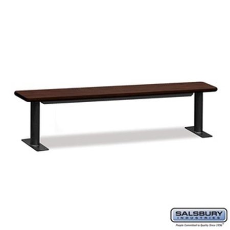 SALSBURY INDUSTRIES SalsburyIndustries 77787D-MAH Designer Wood Locker Benches; 84 in. Wide - Mahogany 77787D-MAH